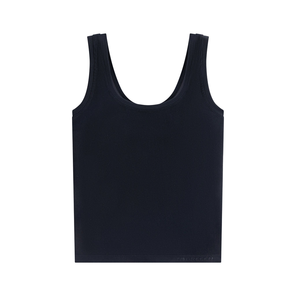 GREEEN Ribbed Square Neck Wide Strap Camisole - The Blender