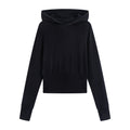 「3S」Long‑Sleeve Oversized Cropped Hoodie - The Blender