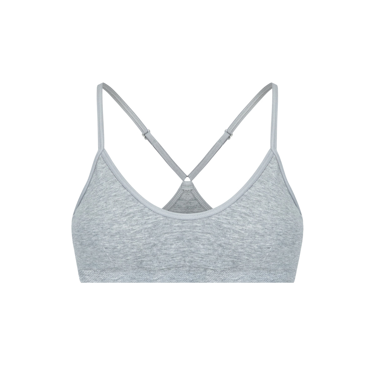 GREEEN Organic Cotton Heather Yarn Double Layer U-Neck Bra - The Blender