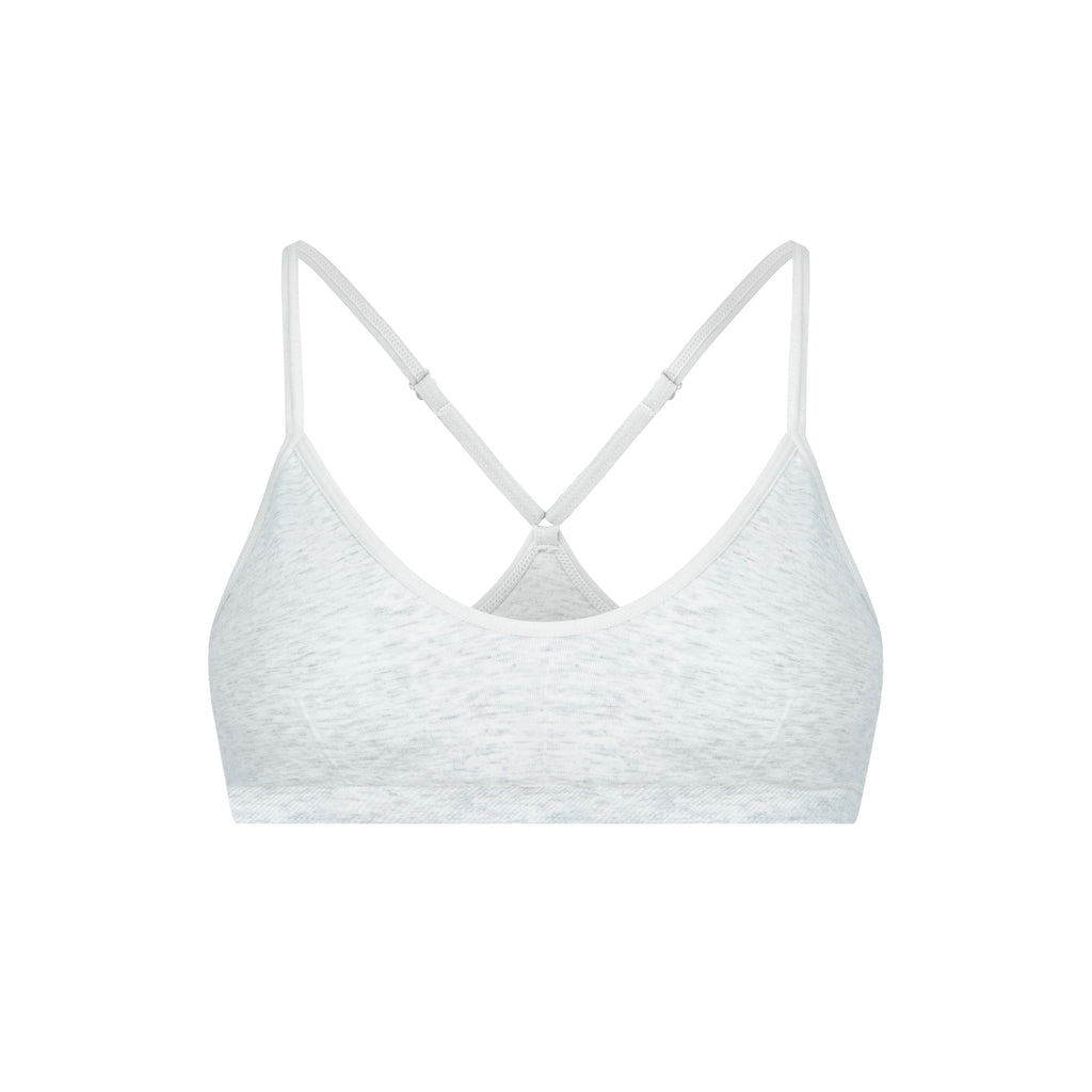 GREEEN Organic Cotton Heather Yarn Double Layer U-Neck Bra - The Blender