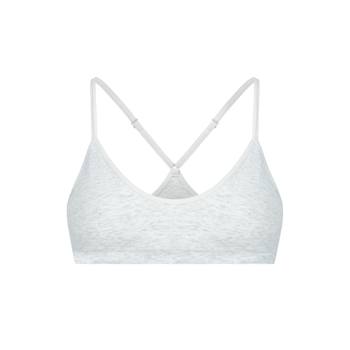 GREEEN Organic Cotton Heather Yarn Double Layer U-Neck Bra - The Blender