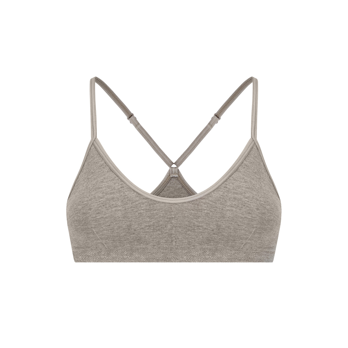 GREEEN Organic Cotton Heather Yarn Double Layer U-Neck Bra - The Blender
