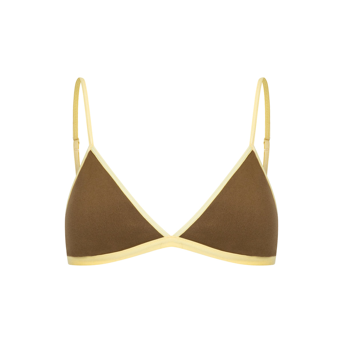 Contrast Color Convertible Cross-Strap Triangle Cup Bra - The Blender