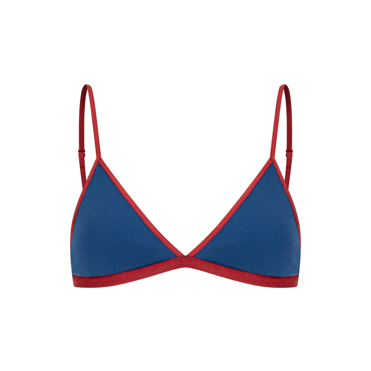 Contrast Color Convertible Cross-Strap Triangle Cup Bra - The Blender