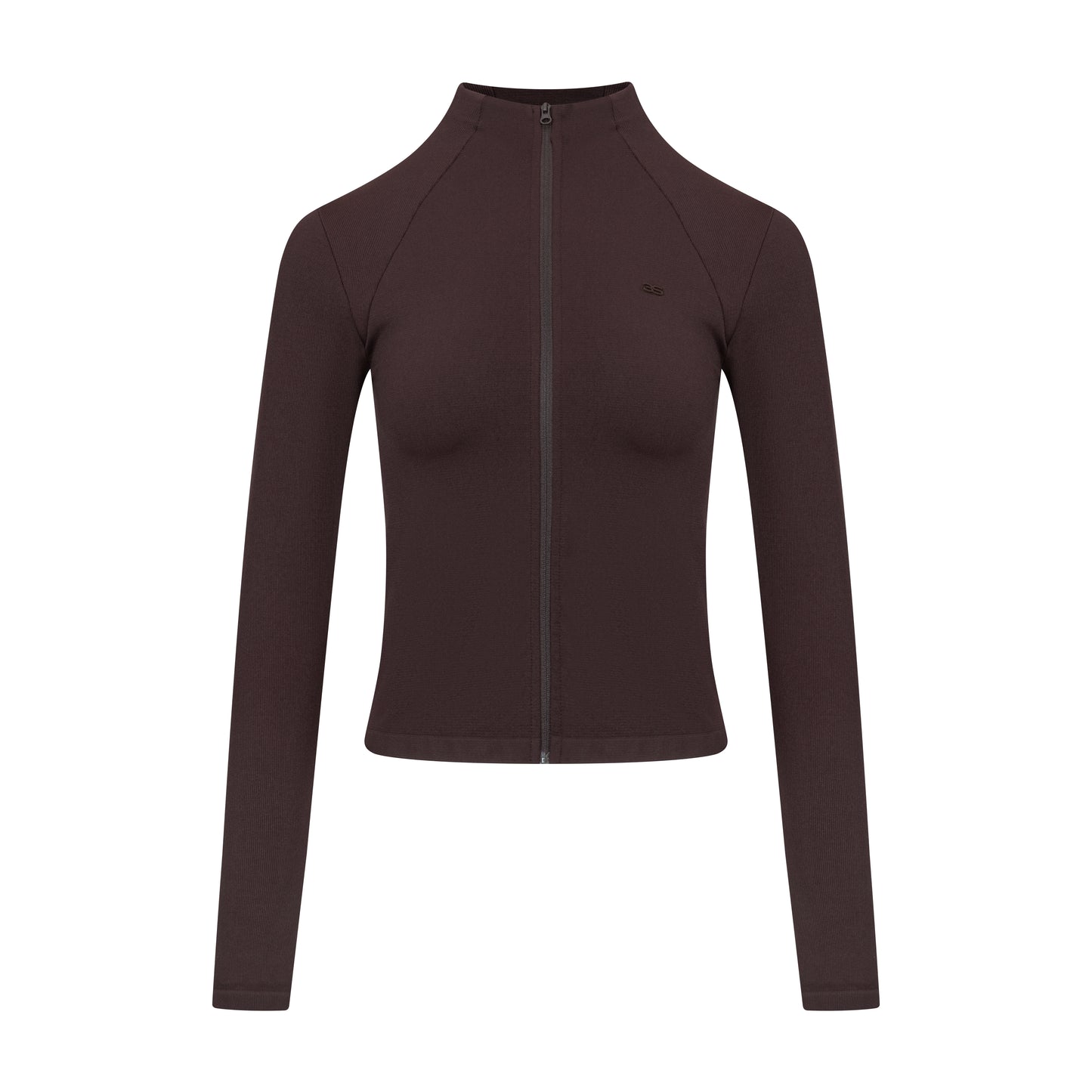 「3S」Slim‑Fit Mock‑Neck Long‑Sleeve Zip‑Up Jacket - The Blender