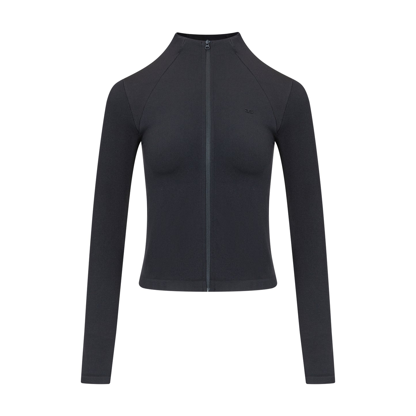 「3S」Slim‑Fit Mock‑Neck Long‑Sleeve Zip‑Up Jacket - The Blender