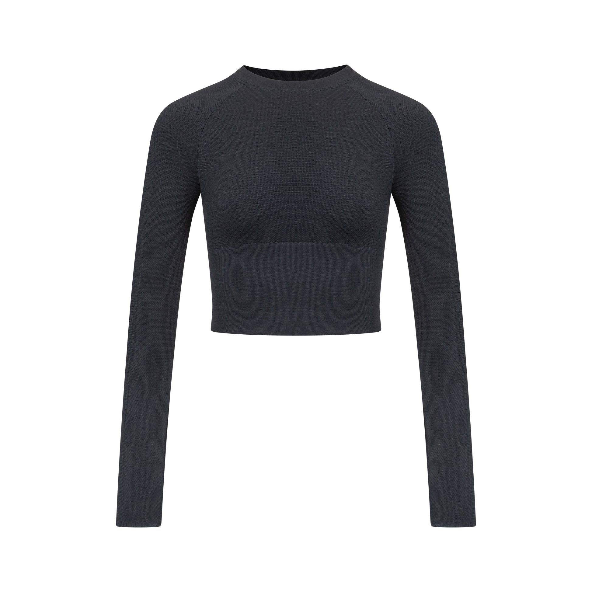 「3S」Slim‑Fit Crew‑Neck Long‑Sleeve Top - The Blender