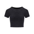 「3S」Ribbed Crew‑Neck Cropped Short‑Sleeve Top - The Blender