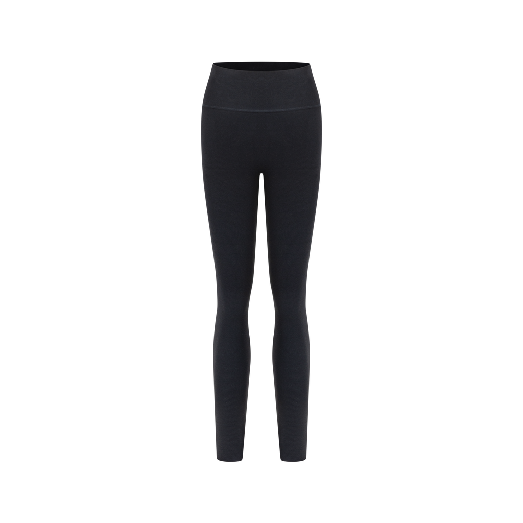 「3S」Ribbed Slim‑Fit High‑Waist Long Pants - The Blender